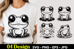 Cute Little Frog SVG PNG Product Image 1