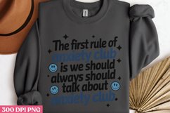 The first rule of anxiety club PNG, Anxiety Sublima Product Image 3