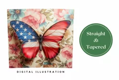 Butterfly Tumbler Wrap, Floral Tumbler Sublimation Design Product Image 3