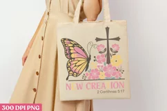New creation 2 Corinthians 5:17 PNG, Retro Christian Sublima Product Image 3