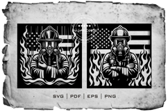 Firefighter Silhouette Vector Illustration Product Image 3
