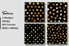 Golden Polka Dots Pattern Digital Paper Product Image 3