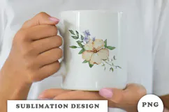 Watercolor Flowers Bouquet png Product Image 3