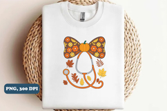 Floral Pumpkin Fall Png sublimation design, PNG Product Image 4