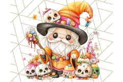Spooky Cute Halloween Gnome PNG Clipart, Witch Ghost Bat Product Image 3