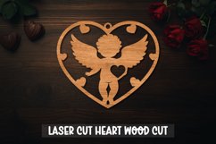 Valentine Ornament SVG,Laser Cut, Heart for laser cut Product Image 4