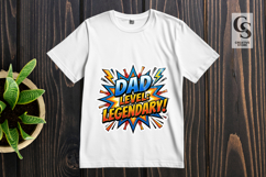 Dad Level Legendary Comic Style SVG PNG Product Image 3