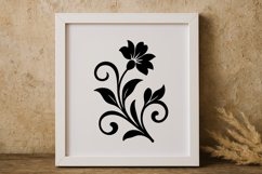 Swirling Floral Decoration SVG Product Image 1