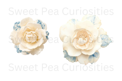 Blue, Flower, Ephemera, PNG, Junk Journal, clipart Product Image 3