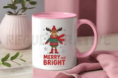 Merry and Bright, Merry Christmas Sublimation PNG Product Image 3