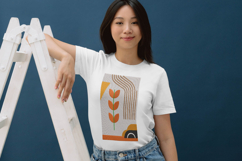 Modern Leaf &amp; Line Abstract Embroidery Design Product Image 3