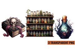 Watercolor Halloween Witch sublimation , PNG Product Image 1