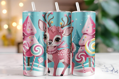 Merry Christmas Deer Tumbler Wrap | Christmas Wrap Product Image 1