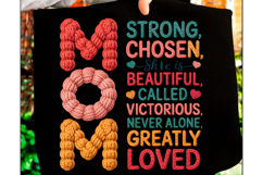 Mother's Day PNG, She is Mom PNG, Faux Yarn PNG Mama Product Image 3