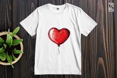 Red Heart Balloon Clipart PNG Product Image 2