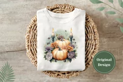 Autumn Pumpkins PNG, Watercolor Pumpkins Sublimation Designs Product Image 3