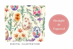 Watercolor Easter Tumbler Wrap, Flowers Tumbler Design Product Image 3