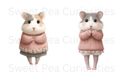 Gerbil, Hamster, Mouse, Shabby Chic, Ephemera, PNG, Clipart Product Image 3