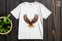 Bald Eagle Wings Spread Clipart Sublimation PNG Product Image 3