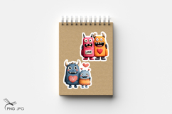 Valentine's monsters stickers- 6 Variations Product Image 3