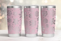 20oz Tumbler laser svg wrap| Christmas Snowflake pattern Product Image 7