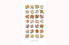 Retro Vintage Alstroemeria Flowers Clipart Bundle Product Image 3