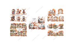 Huge Bundle, Autumn Mega Clipart Bundle, Fall Clipart Product Image 3
