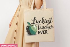 Luckiest teacher ever PNG, St Patricks Day Teache Product Image 3