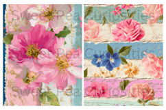 Shabby Chic, Mixed Media, Papers, Junk Journal, Flowers Product Image 3