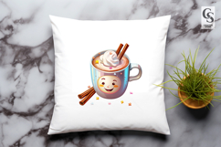 Cute Hot Chocolate Mug Dessert Clipart Sublimation Png Product Image 3