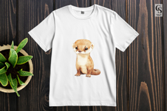 Cute Ferret Watercolor Clipart Sublimation PNG Product Image 2