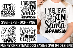 Funny Christmas Dog Saying SVG Design - It's treat o clock Product Image 1