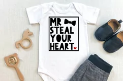 Mr Steal Your Heart SVG, Boy Valentine SVG, Baby Boy SVG Product Image 2