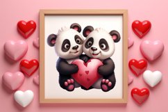 Couple Animal Valentines Day Clipart, Watercolor Couple Product Image 3