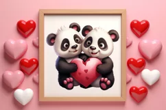Couple Animal Valentines Day Clipart, Watercolor Couple Product Image 3