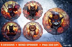 Halloween Cats Wind Spinner | Halloween Sublimation Product Image 1