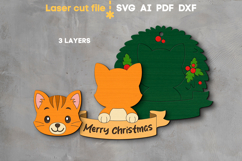 Cat Christmas Ornament SVG laser cut file for Glowforge Product Image 3