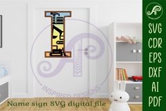 Construction Large I wall Letter 3 layer sign Product Image 3