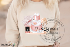 Wedding Cake PNG |Pink Just Married Clipart Sublimation Product Image 4