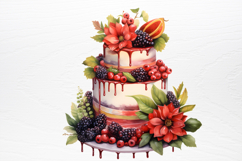 Christmas Cake Sublimation Clipart PNG Product Image 3