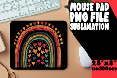 Vibrant Mouse Pad Art: Black &amp; Rainbow Delight Product Image 1