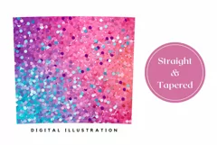 Confetti Tumbler Wrap, Ombre Tumbler, Glitter Sublimation Product Image 3