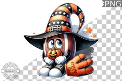 Halloween Football Sublimation - Clipart PNG Design Product Image 1