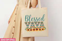 Blessed YAYA PNG, Sunflower Sublimation PNG Product Image 3