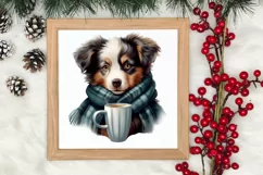 Christmas Dog And Coffee Clipart, Christmas Clipart Product Image 3