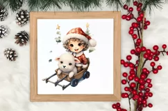 Christmas Farm Animals Clipart, Christmas PNG Product Image 3