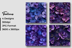 Violet Flowers Digital Paper Product Image 3