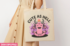 Cute As Hell PNG, Cute Baphomet Sublimation P Product Image 3