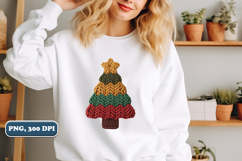 Crochet Yarn Christmas Tree PNG, Christmas tree PNG Product Image 3