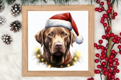 Dog Christmas Lights Sublimation Clipart, Chritsmas PNG Product Image 3